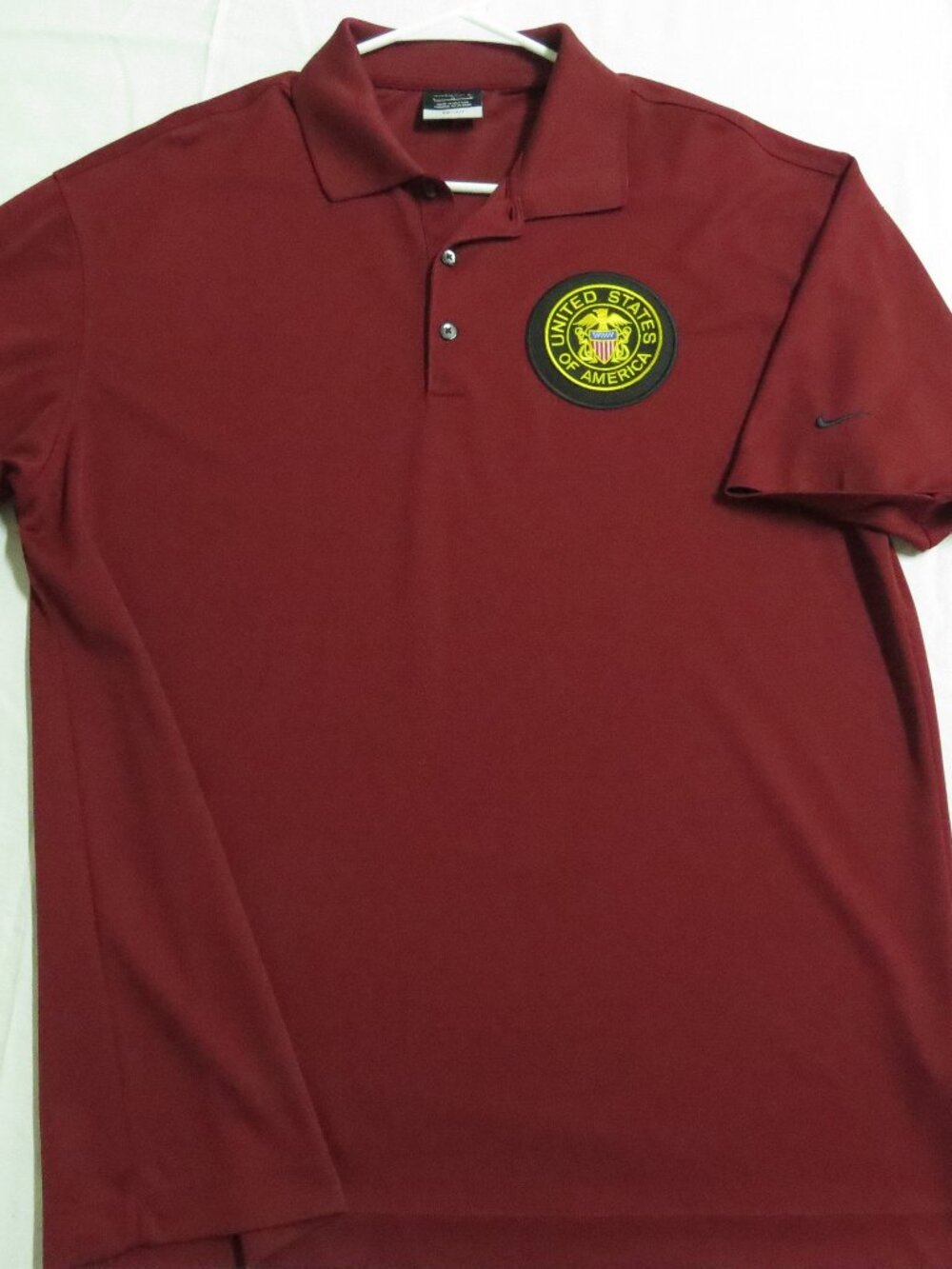 Sz L-2XL USA Red Nike Dri-Fit Men's #04T Golf Polo Shirt